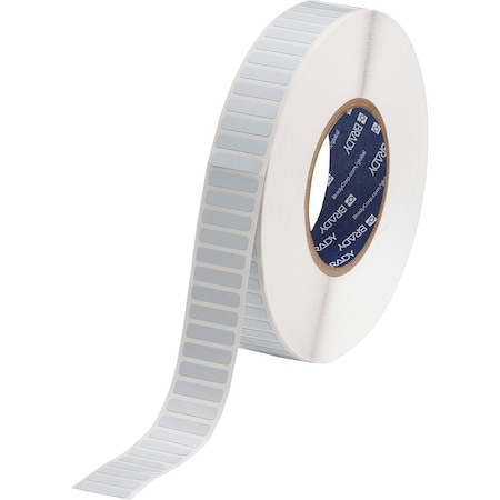 Brady Laser Markable Glossy White Polyimide Labels 0.25 in H x 1 in W White 10000/RL LZR-103-732-10